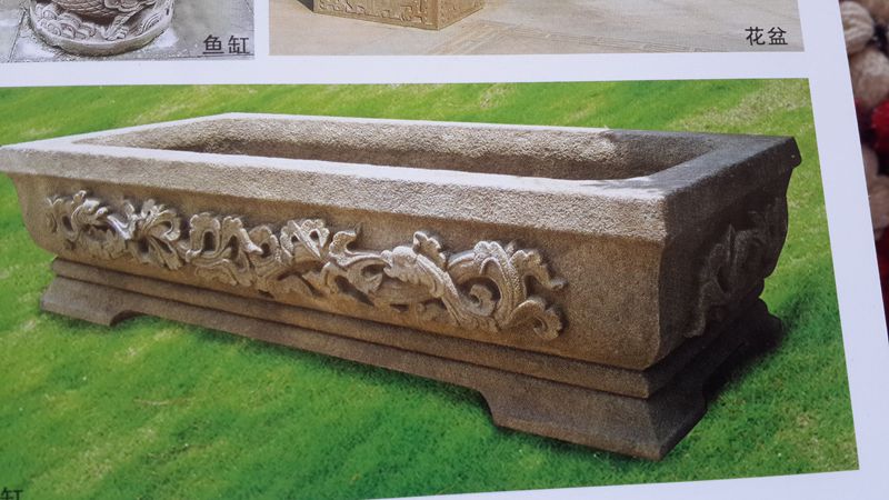 雕花(huā)石材(cai)魚缸(gang)